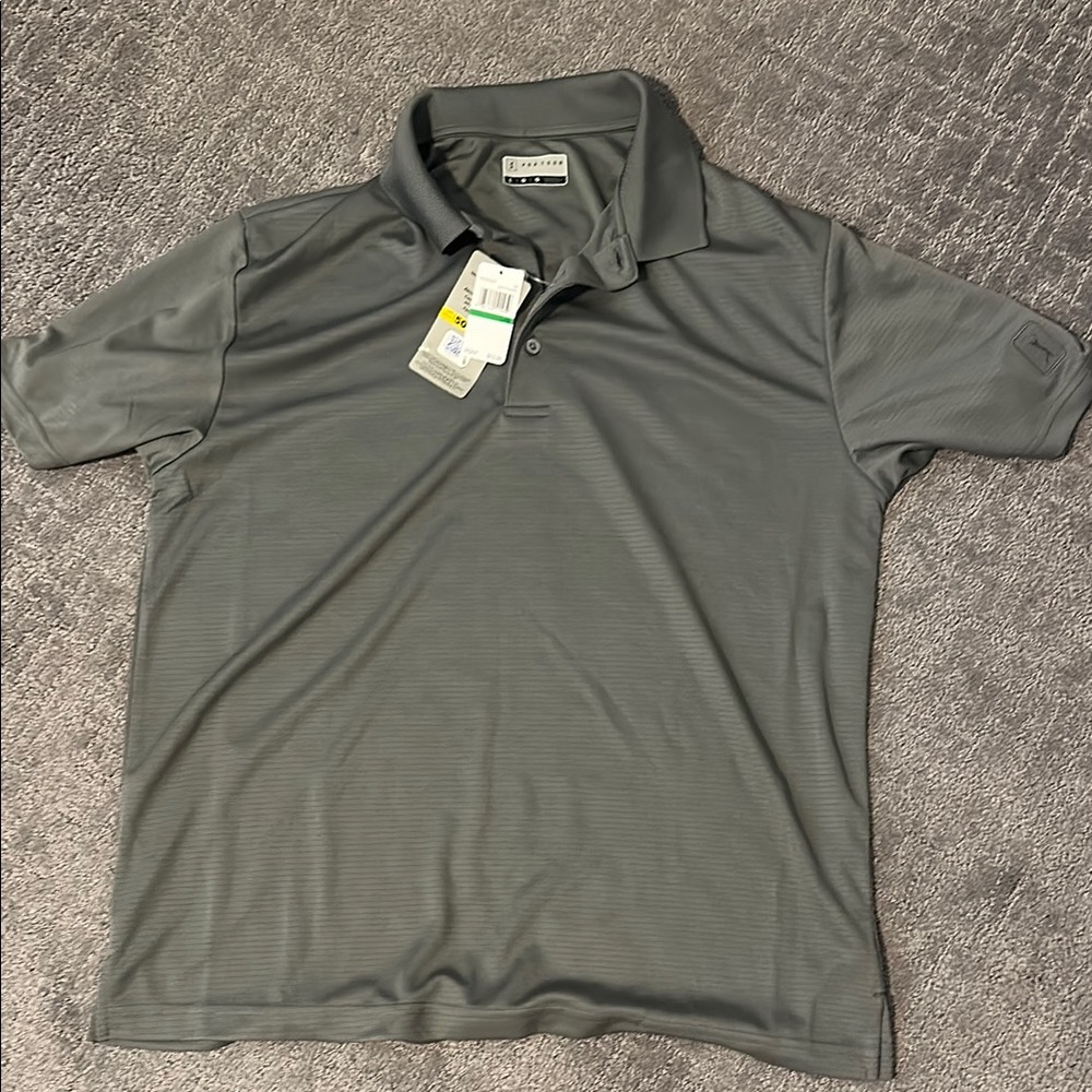 PGA Tour Gray Performance Polo Shirt